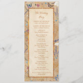 Vintage Boho Schmetterling Garten Hochzeitsprogram Programm (Rückseite)