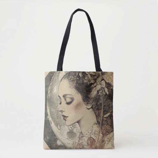 Vintage Boho Sideview Frauen und Halbmond Tasche (Vorderseite)