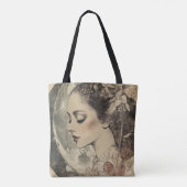 Vintage Boho Sideview Frauen und Halbmond Tasche (Rückseite)