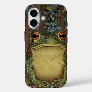 Vintage Boho-Wald-Frosch iPhone 16 Hülle