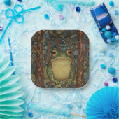 Vintage Boho-Wald-Frosch Pappteller (Party)