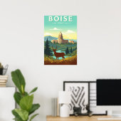 Vintage Boise Idaho Poster (Heimbüro)