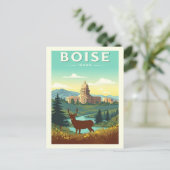 Vintage Boise Idaho Postkarte (Stehend Vorderseite)