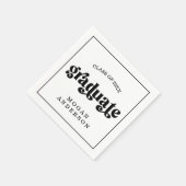 Vintage Bold Typography Graduation Party Serviette (Ecke)