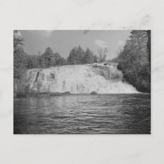 Vintage Bond Falls, Michigans oberste Halbinsel Postkarte (Vorderseite)