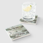 Vintage Bonefish Underwater Scene Steinuntersetzer (Seitenansicht)