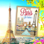 Vintage Bonjour Paris Reisen Postkarte<br><div class="desc">Genießen Sie den zeitlosen Charme der 'Stadt der Liebe' mit unserer Vintagen Bonjour Paris Travel Postcard. Diese Postkarte zeigt eine künstlerische Darstellung von Paris, die ihren klassischen Reiz und romantischen Mystik widerspiegelt. Jedes Detail, vom berühmten Eiffelturm bis zum ruhigen Seine-Fluss, wird meisterlich eingefangen, um ein Gefühl von Wanderlust inspirieren. Diese...</div>