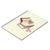  Vintage Book Aesthetic with Heart Map & Botanical Notizblock (Linke Seite)