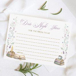 Vintage Book Bridal Shower Date Night Ideas Card Einladung