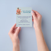 Vintage Book Lover Reading Illustration Flyer (Gruppe)