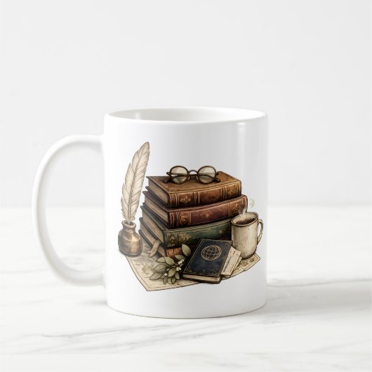 Vintage Books & Cozy Reading Nook |  Kaffeetasse (Links)