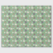 Vintage Books Gift Wrapping Paper - Green Geschenkpapier (Flach)