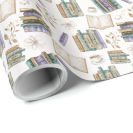 Vintage Books Gift Wrapping Paper - White Geschenkpapier