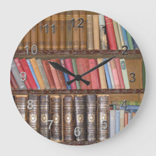 Vintage Books Große Wanduhr