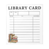 Vintage Books Library Card  Notizblock (Vorderseite)
