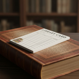 Vintage Books Library Card Notizblock