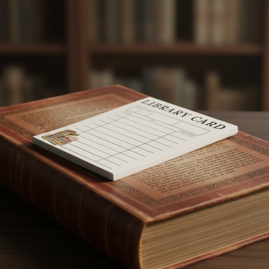 Vintage Books Library Card  Notizblock