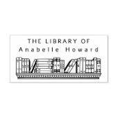 Vintage Bookshelf Simple Custom Library Books Gummistempel (Prägung)