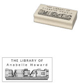 Vintage Bookshelf Simple Custom Library Books Gummistempel (Stempel)