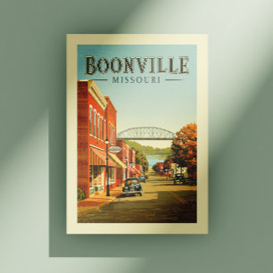 Vintage Boonville Missouri Postkarte