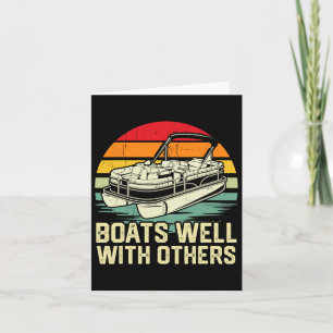 Vintage Boote gut mit anderen Pontoon Boat Karte