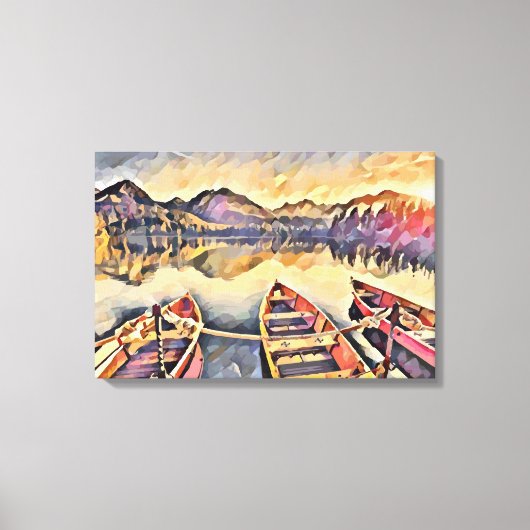 Vintage Boote Leinwanddruck (Vorderseite)