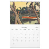Vintage Boote und Wasserleben Kalender (Feb 2027)