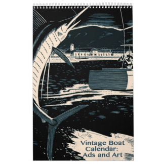 Vintage Boote und Wasserleben Kalender