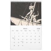 Vintage Boote und Wasserleben Kalender (Mär 2026)