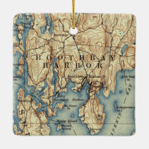 Vintage Boothbay Harbor ME Keramikornament