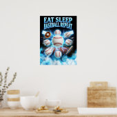 Vintage-Bootleg-Baseball-Kunst Poster (Küche)