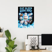 Vintage-Bootleg-Baseball-Kunst Poster (Heimbüro)