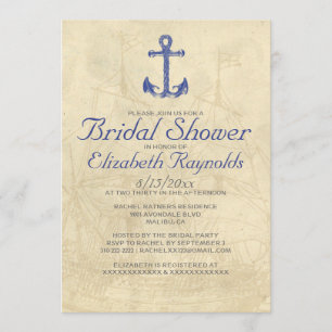 Vintage Boots-Brautparty-Einladungen Einladung