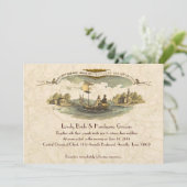 Vintage Bootsliebhaber Einladung (Stehend Vorderseite)