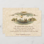 Vintage Bootsliebhaber Einladung (Vorne/Hinten)