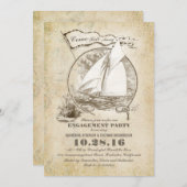 Vintage Bootsverleihparty Einladung (Vorne/Hinten)
