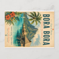 Vintage Bora Bora Französisch-Polynesien Tropische