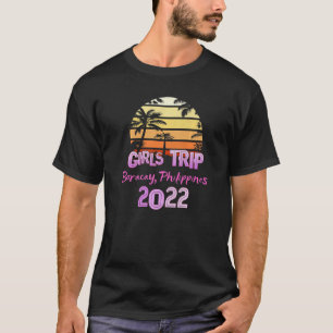Vintage Boracay Philippinen Nur Mädchen Reise 2022 T-Shirt