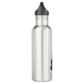 Vintage Border Collie From Behind Dog Illustration Edelstahlflasche (Links)