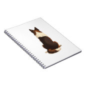 Vintage Border Collie From Behind Dog Illustration Notizblock (Rechte Seite)