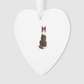 Vintage Border Collie From Behind Dog Illustration Ornament (Vorderseite)