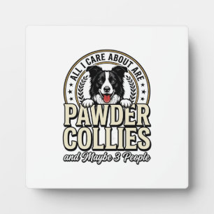 Vintage Border Collie Hundeliebhaber Lustiges Shir Fotoplatte
