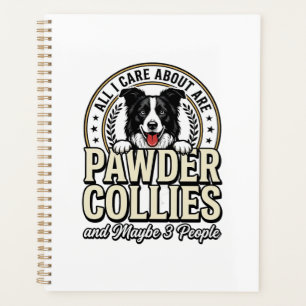 Vintage Border Collie Hundeliebhaber Lustiges Shir Planer