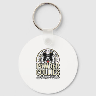 Vintage Border Collie Hundeliebhaber Lustiges Shir Schlüsselanhänger
