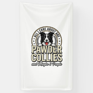 Vintage Border Collie Hundeliebhaber Lustiges T-Sh Banner