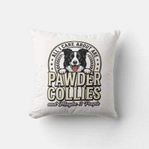 Vintage Border Collie Hundeliebhaber Lustiges T-Sh Kissen