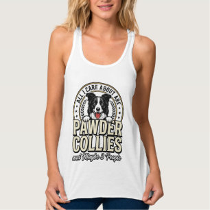 Vintage Border Collie Hundeliebhaber Lustiges T-Sh Tank Top