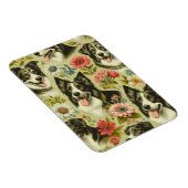 Vintage Border Collie Malerei Magnet (Rechte Seite)