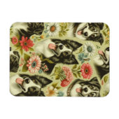 Vintage Border Collie Malerei Magnet (Horizontal)