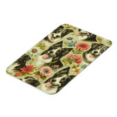 Vintage Border Collie Malerei Magnet (Linke Seite)